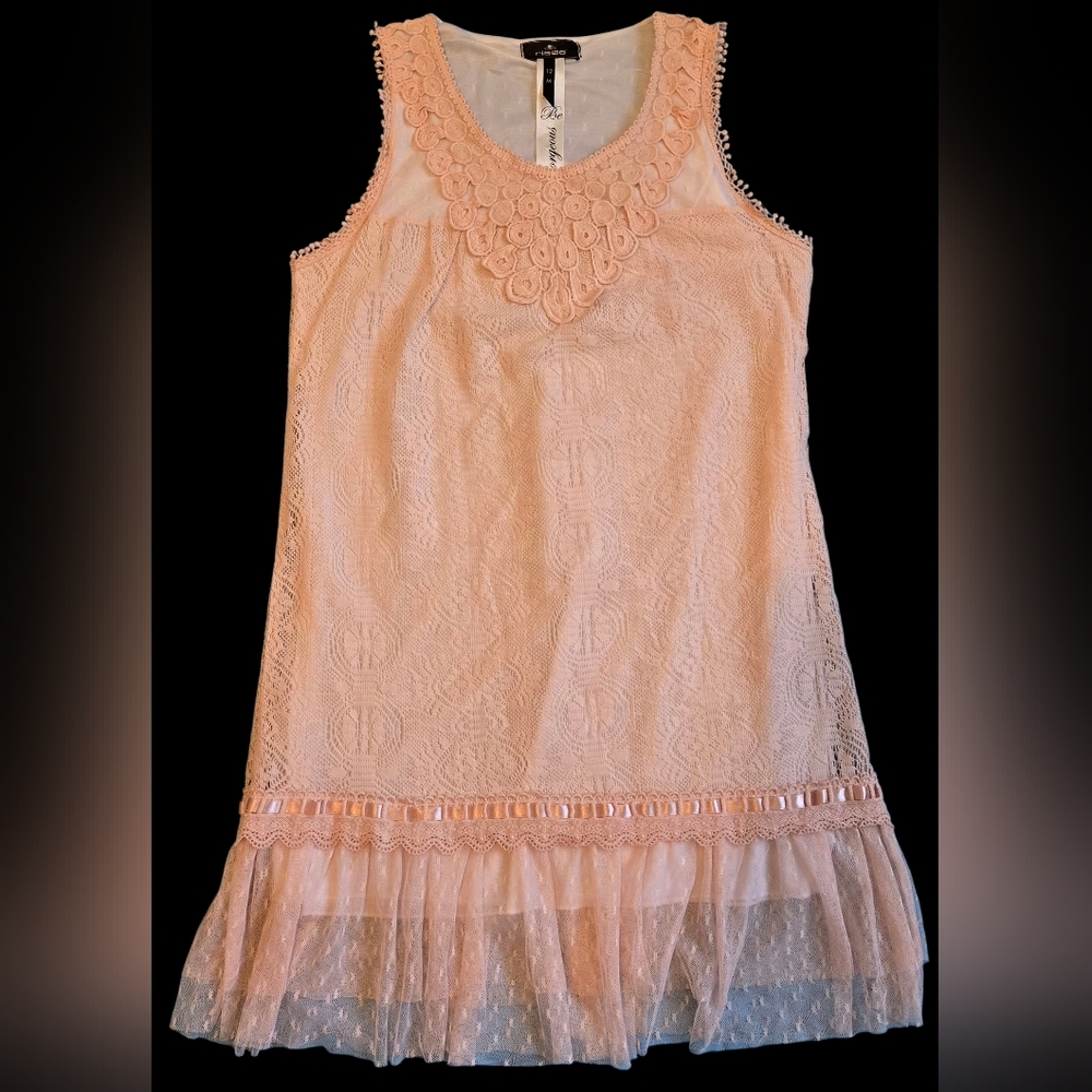 NWT RARE Risøe Be Beautiful Pink Crochet Shift Dress - Picture 9 of 16